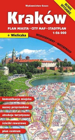 Kraków. Plan miasta 1:26000 wodoodporny wyd. 19