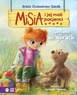 Spotkanie w górach misia i jej mali pacjenci