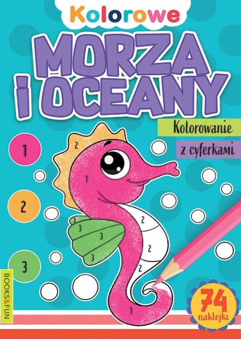 Morza i oceany. Kolorowanie z cyferkami