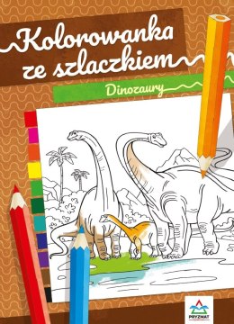 Dinozaury. Kolorowanka ze szlaczkiem