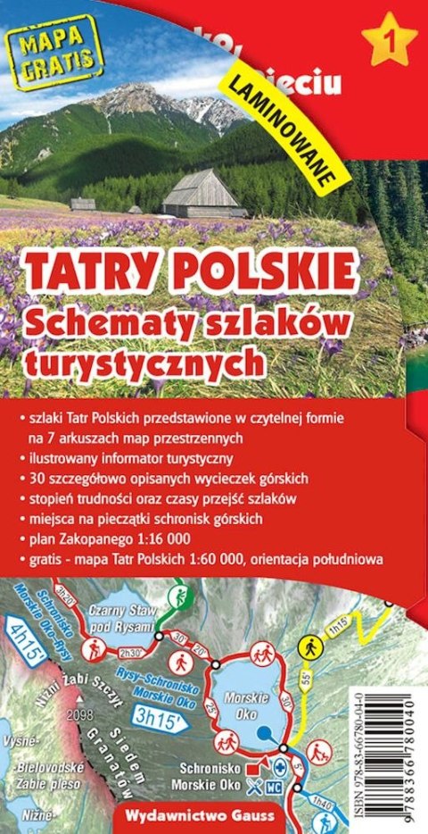 Tatry Polskie. Schematy szlaków turystycznych wyd. laminowane wyd. 3