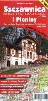 Szczawnica. Plan miasta 1:7000 i Pieniny. Mapa turystyczna 1:70 000. Wodoodporna wyd. 3