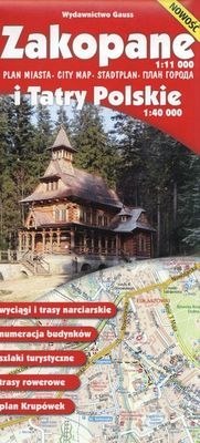 Zakopane. Plan miasta 1:11 000 i Tatry Polskie 1:40 000 wyd. 12