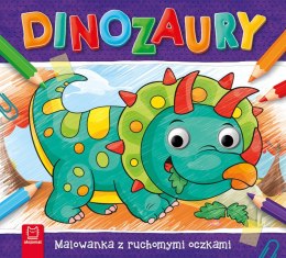 Dinozaury. Malowanka z ruchomymi oczkami