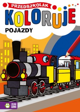 Pojazdy. Przedszkolak koloruje