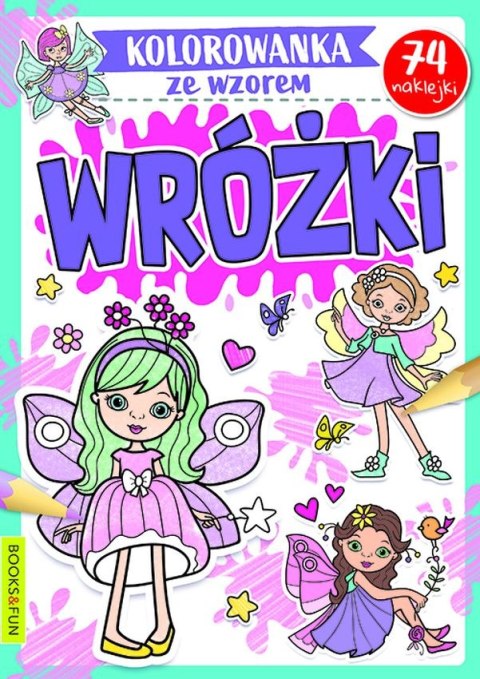 Wróżki. Kolorowanka ze wzorem