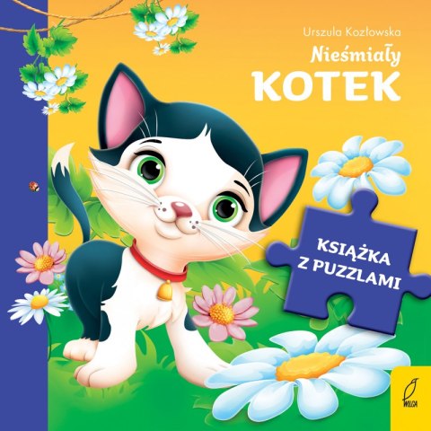 Nieśmiały kotek. Książka z puzzlami