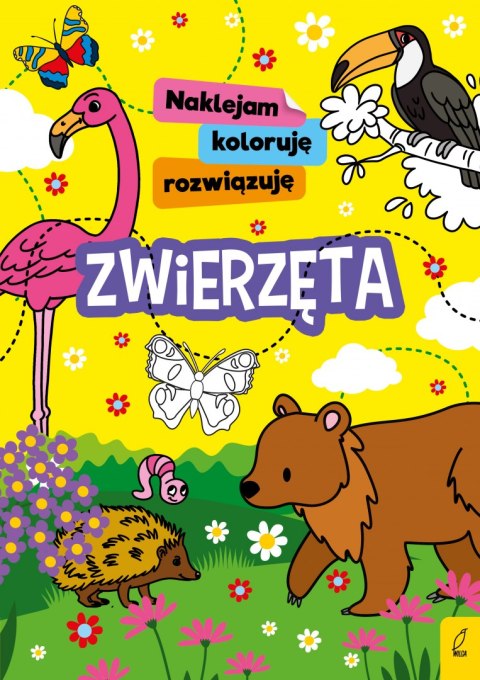 Zwierzęta. Naklejam, koloruję, rozwiązuję