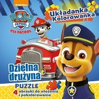 Dzielna drużyna Psi Patrol układanka kolorowanka