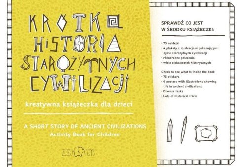 Krótka historia starożytnych cywilizacji kreatywna książeczka dla dzieci