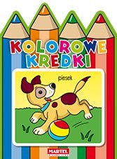 Piesek kolorowe kredki