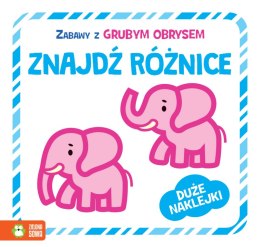 Znajdź różnice zabawy z grubym obrysem