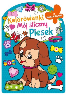 Mój śliczny piesek. Kolorowanka z wykrojnikiem