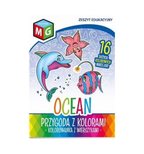 Przygoda z kolorami Ocean kolorowanka z wierszykami