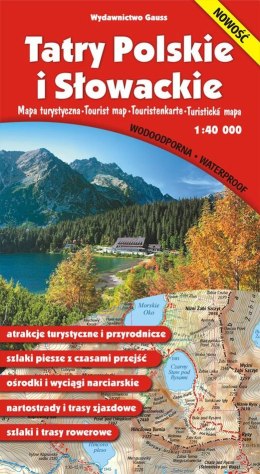 Tatry Polskie i Słowackie. Mapa 1:40 000 wyd. foliowane, wyd. 5