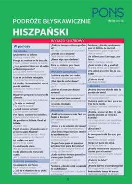 Błyskawicznie podróże hiszpański PONS