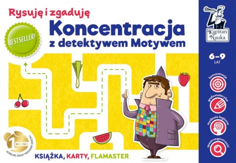 Koncentracja z detektywem Motywem. Rysuję i zgaduję. Kapitan Nauka wyd. 3