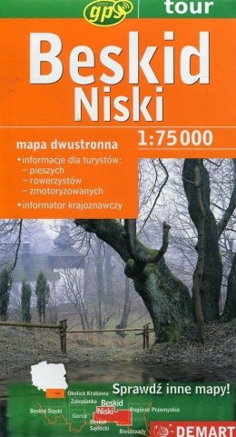 Beskid niski mapa turystyczna 1:75 000