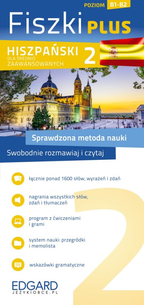 Hiszpański. Fiszki PLUS dla średnio zaawansowanych 2 wyd. 2