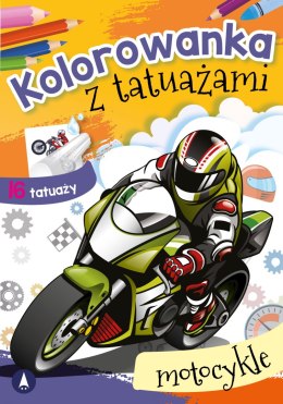 Motocykle. Kolorowanka z tatuażami