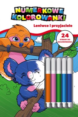 Leniwce i przyjaciele. Numerkowe kolorowanki. Koala