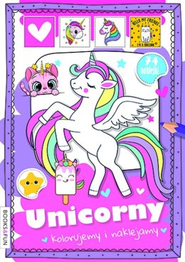 Unicorny. Kolorujemy i naklejamy