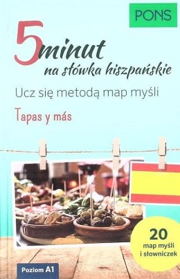 5 minut na słówka Hiszpańskie Ucz się metodą map myśli Poziom A1 PONS W.1