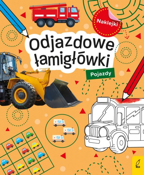 Odjazdowe łamigłówki. Pojazdy. Łamigłówki z naklejkami