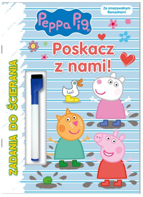 Poskacz z nami. Świnka Peppa. Zadania do ścierania