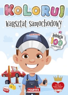 Warsztat samochodowy. Koloruj