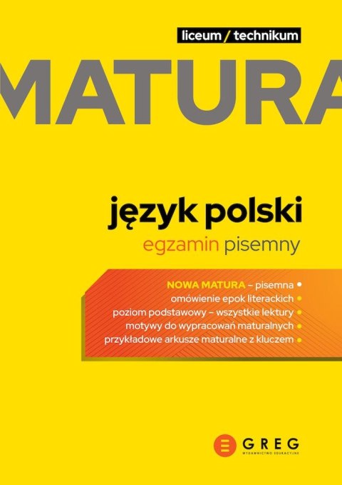 Język polski. Egzamin pisemny. Matura 2024