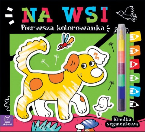 Na wsi. Kredka segmentowa. Pierwsza kolorowanka