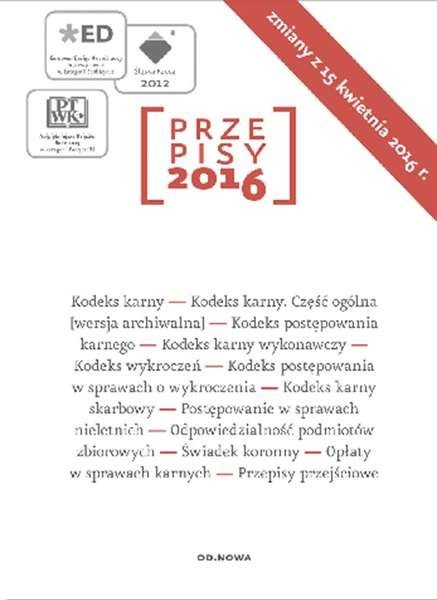 Przepisy 2016 zbiór karny