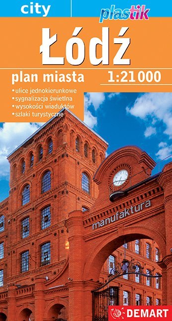 Łódź. Plan miasta 1:21 000. Plastik wyd. 2023/2024