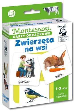 Zwierzęta na wsi. Montessori. Karty obrazkowe (1-3 lata). Kapitan Nauka