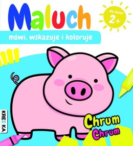 Chrum-chrum. Maluch mówi, wskazuje i koloruje