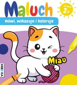 Miau. Maluch mówi, wskazuje i koloruje