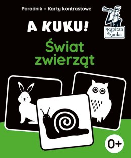 Świat zwierząt. A kuku! Karty kontrastowe + poradnik. Kapitan Nauka wyd. 2