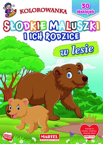 W lesie. Słodkie maluszki i ich rodzice