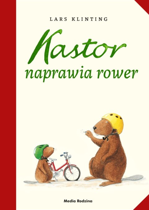 Kastor naprawia rower. Kastor