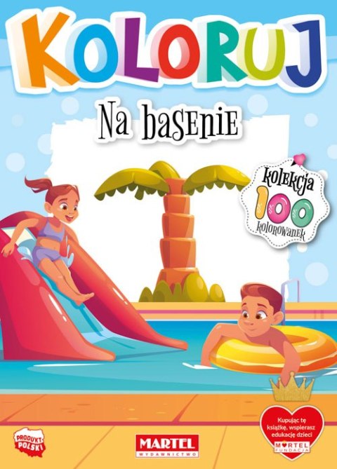 Na basenie. Koloruj