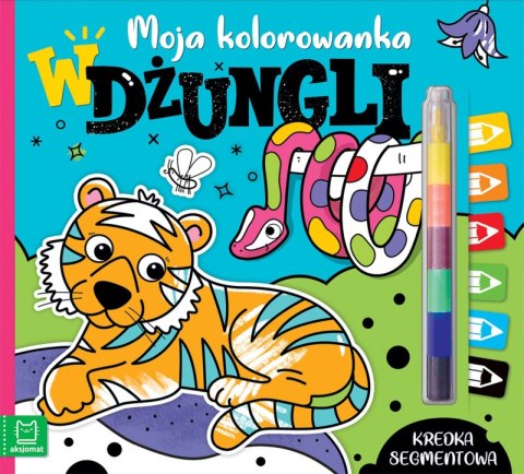 W dżungli. Kredka segmentowa. Moja kolorowanka