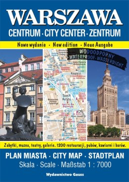 Warszawa Centrum. Plan miasta foliowany 1:7000 wyd. 2023