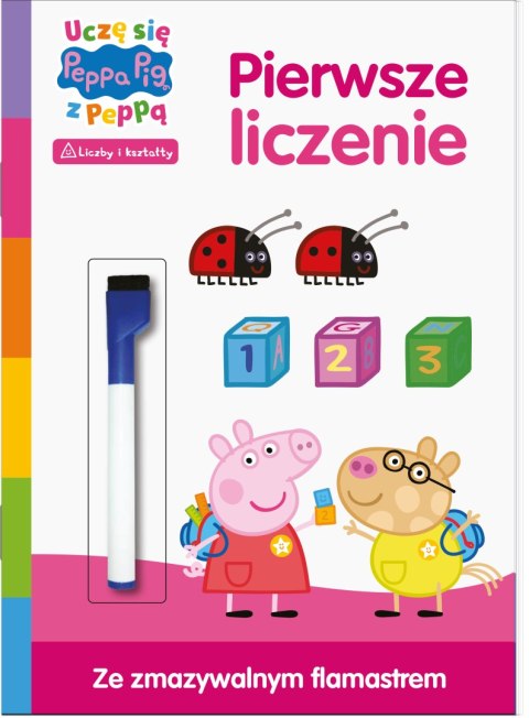 Pierwsze liczenie. Świnka Peppa. Zadania do ścierania