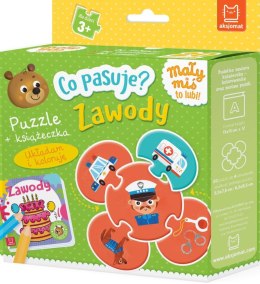 Zawody. Co pasuje? Puzzle + książeczka