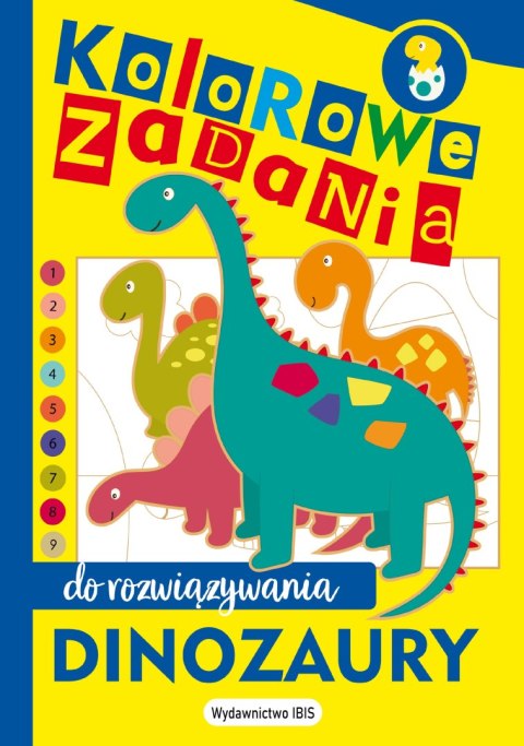 Dinozaury. Kolorowe zadania do rozwiązywania