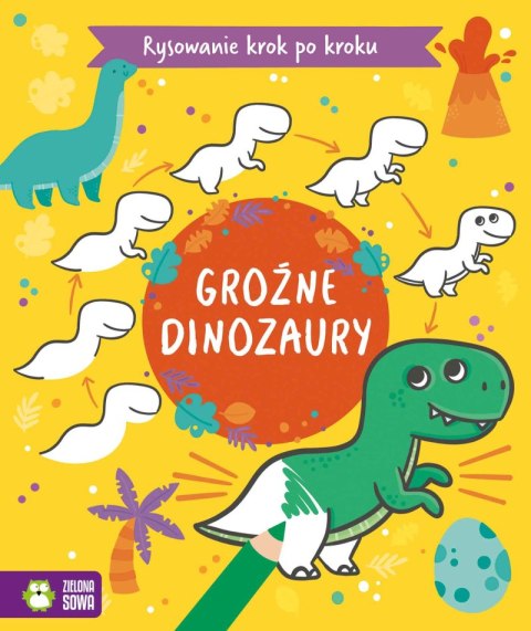 Groźne dinozaury. Rysowanie krok po kroku