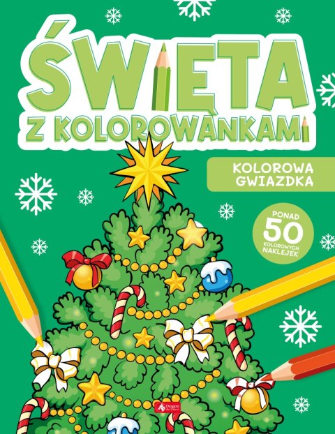 Kolorowa gwiazdka. Święta z kolorowankami