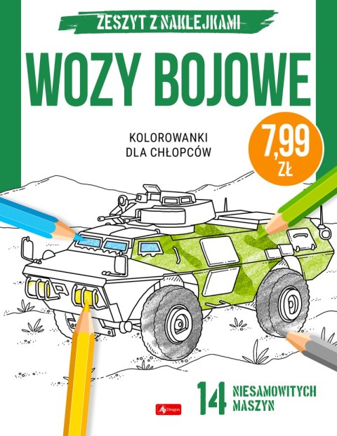 Wozy bojowe. Kolorowanki dla chłopców