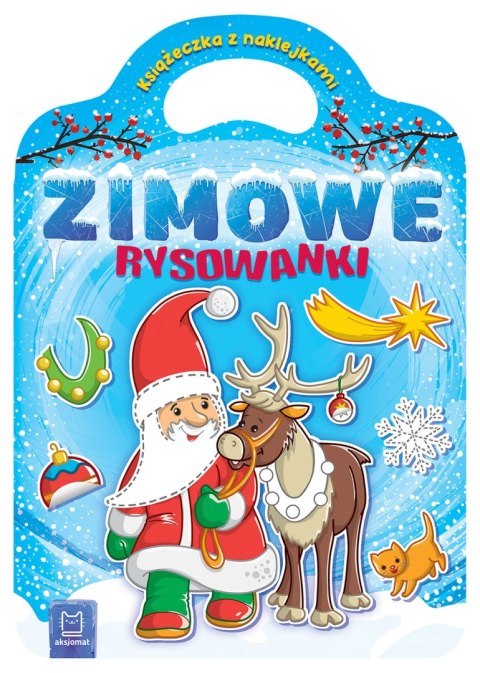 Zimowe rysowanki. Książeczka z naklejkami